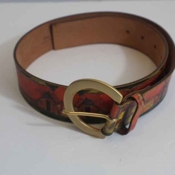 Italian made belt painted Genuine leather under30 - Picture 8 of 8